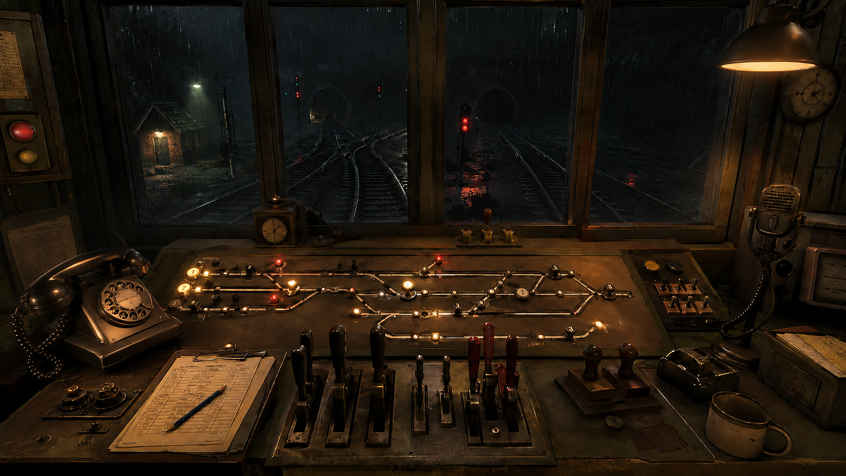 LAST SIGNAL prototype visual showing the railway signal box in its normal state
